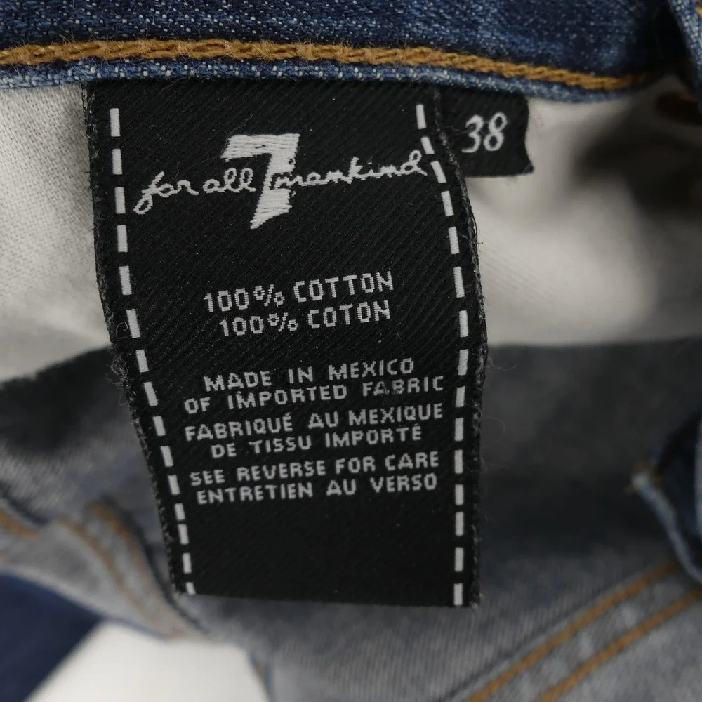7 For All Mankind Jeans Mens‎ 38 Blue Standard Straight Leg Classic Denim 38x28